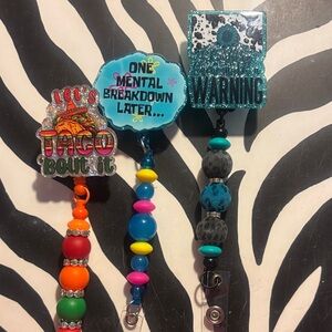 Colorful Beaded Badge Reels